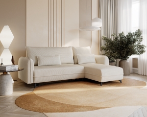 Narożnik z funkcją spania Storm z pojemnikiem L-kształtny