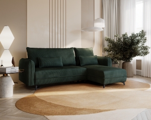 Narożnik z funkcją spania Storm z pojemnikiem L-kształtny