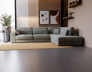 Narożnik Carmex z poduszkami L-kształtny szary