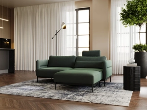 Sofa 2 osobowa z funkcją spania Duero z pufą 