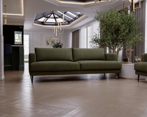 Sofa Luxe 3-osobowa zielona
