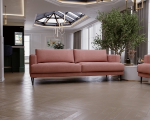 Sofa Luxe 3-osobowa różowa