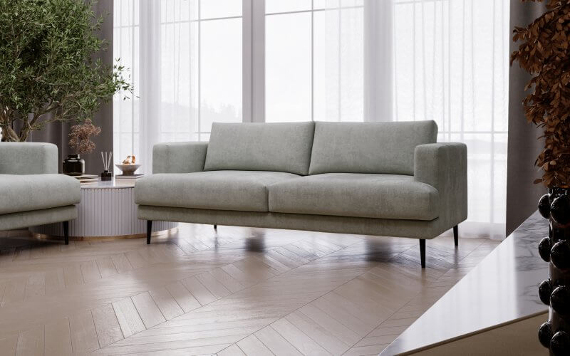 Jasnoszara sofa Luxe 2